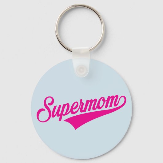 Porte-clés Supermom(bleu) - (Recto)