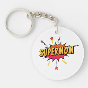 Porte-clés Supermom Retro Comic Pop Art  Porte - clé