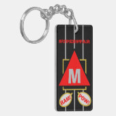 Porte-clés Superstar Cartoon Monogramme Noir Rouge (Devant gauche)
