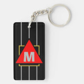 Porte-clés Superstar Cartoon Monogramme Noir Rouge (Dos)