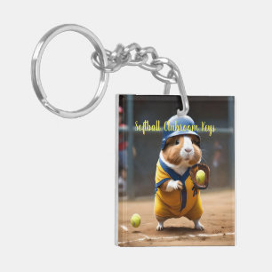Porte-clés Superstar du softball : Le grand match du cochon d