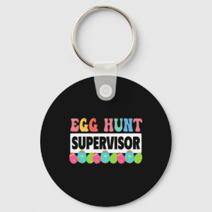Porte-clés Superviseur de chasse aux oeufs tenue mignonne Pâq