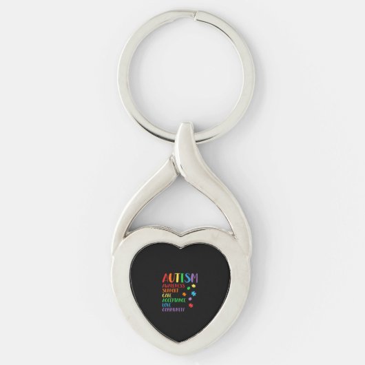 Porte-clés Support Acceptance Ally Autism (Devant)