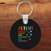 Porte-clés Support Acceptance Ally Autism (Recto)