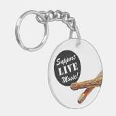 Porte-clés Support Musique Live Sticks Musician Band Merch (Devant gauche)