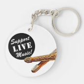 Porte-clés Support Musique Live Sticks Musician Band Merch (Dos)