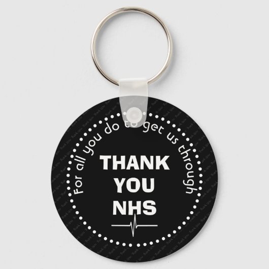 Porte-clés Support personnalisé Merci NHS (Recto)