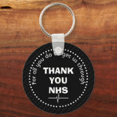 Porte-clés Support personnalisé Merci NHS (Recto)