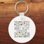 Porte-clés Support Sensibilisation sur l'autisme Adapt Accept (Recto)