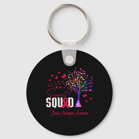 Porte-clés Support Squad For Brain Aneurysm Awareness (Recto)