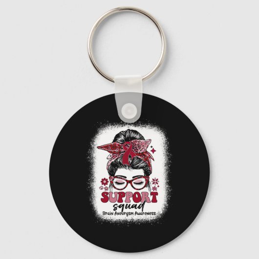 Porte-clés Support Squad Messy Bun Cerveau Aneurysme (Recto)