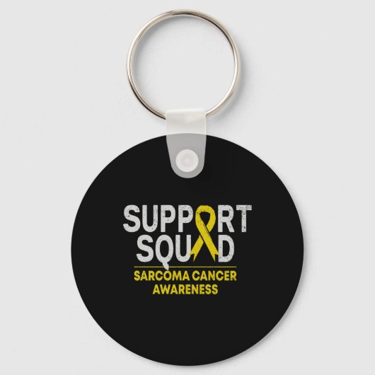 Porte-clés Support Squad Sarcoma Cancer Awareness Yellow Ribb (Recto)