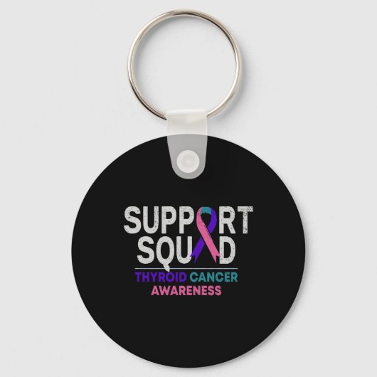 Porte-clés Support Squad Thyroide Cancer Awareness Month Ribb (Recto)