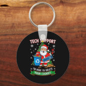 Porte-clés Support Technique de Noël Ici Pour Supprimer le Co (Recto)