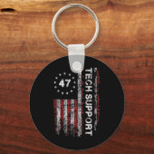 Porte-clés Support Technique Drapeau États-Unis Maison Blanch (Recto)