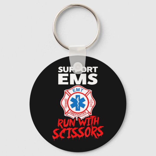 Porte-clés Suprt EMS Cours avec des Ciseaux Halloween EMT (Recto)