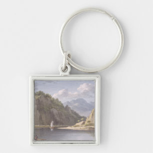 Porte-clés Sur la rivière Elbe, près de Lowositz en Saxe,