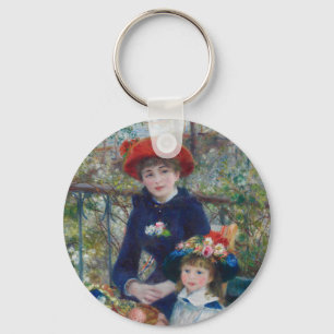 Porte-clés Sur la terrasse, portrait impressionniste, Renoir