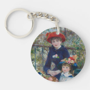 Porte-clés Sur la terrasse, portrait impressionniste, Renoir