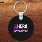 Porte-clés Surdose de sensibilisation Héros Foi Espoir amour (Recto)