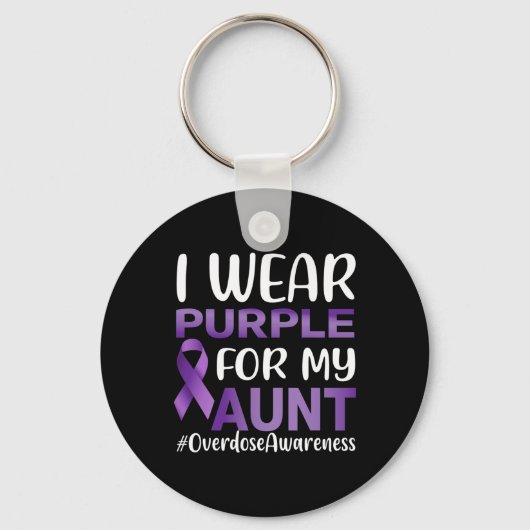 Porte-clés Surdose de sensibilisation Je porte le pourpre pou (Recto)