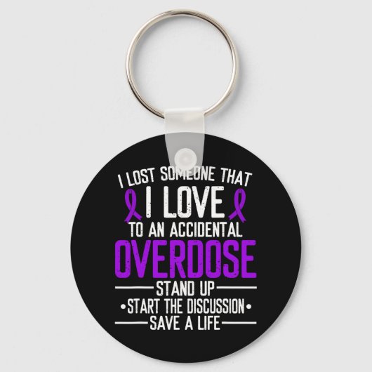 Porte-clés Surdose de sensibilisation Perdu quelqu'un que j'a (Recto)
