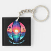 Porte-clés Surf au coucher du soleil (Dos)