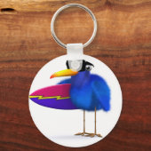 Porte-clés Surf aux oiseaux bleus 3d (Recto)