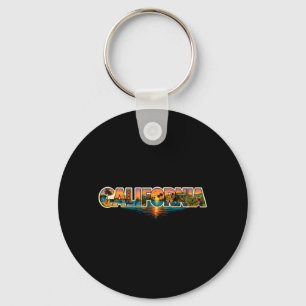 Porte-clés Surf californien Rétro Plage Vintage Cali Soleil S