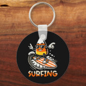 Porte-clés Surf Candy Corn Drôle Halloween Design (Recto)