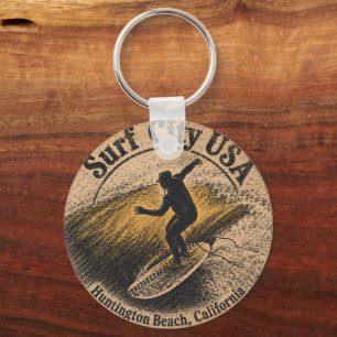 Porte-clés Surf City - Jetée de Huntington Beach,