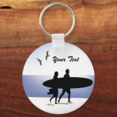 Porte-clés Surf Couple sur la plage Porte - clé (Recto)