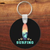 Porte-clés Surf Et Fleur (Recto)