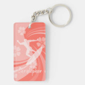Porte-clés Surf tropical Coral (Dos)