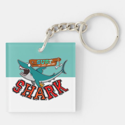 Porte-clés Surf with shark (Dos)