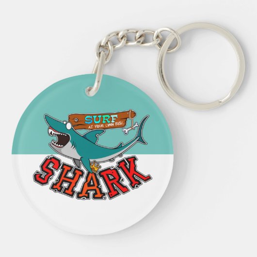 Porte-clés Surf with shark (Dos)
