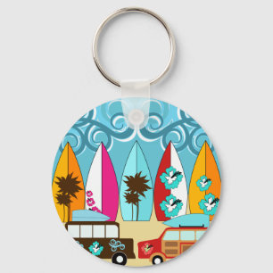 Porte-clés Surfboards Beach Bum Surfing Hippie Vans