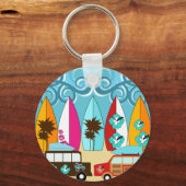 Porte-clés Surfboards Beach Bum Surfing Hippie Vans (Recto)
