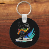 Porte-clés Surfer Comme Un Guerrier (Recto)