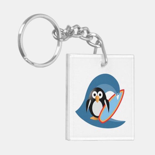 Porte-clés Surfer de pingouin (Devant gauche)