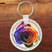 Porte-clés Surfer sur le Rainbow Rose Porte - clé (Recto)