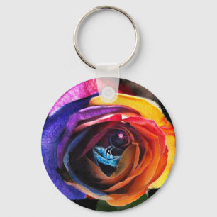 Porte-clés Surfer sur le Rose Rainbow
