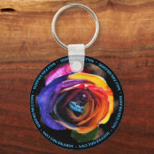 Porte-clés Surfing the Rainbow Rose Keychain (Recto)