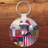 Porte-clés Surprise de Noël Rottweiler (Recto)