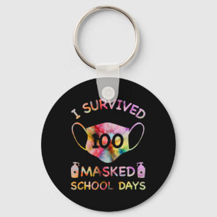 Porte-clés Survécu 100 Jours Scolaires Masqués Pour Enfants E