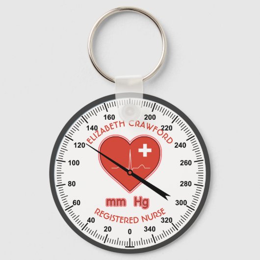 Porte-clés Surveillance de la pression artérielle Infirmière  (Recto)