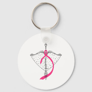 Porte-clés Survivant Bow Arrow Warrior Hope Pink Ribbon Breas
