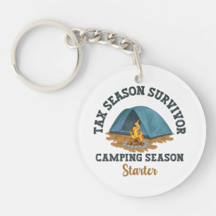 Porte-clés Survivant de la saison fiscale, Camping Season Sta