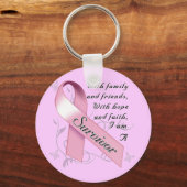 Porte-clés Survivant du cancer du sein (Recto)