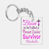 Porte-clés Survivant du cancer du sein béni (Devant gauche)